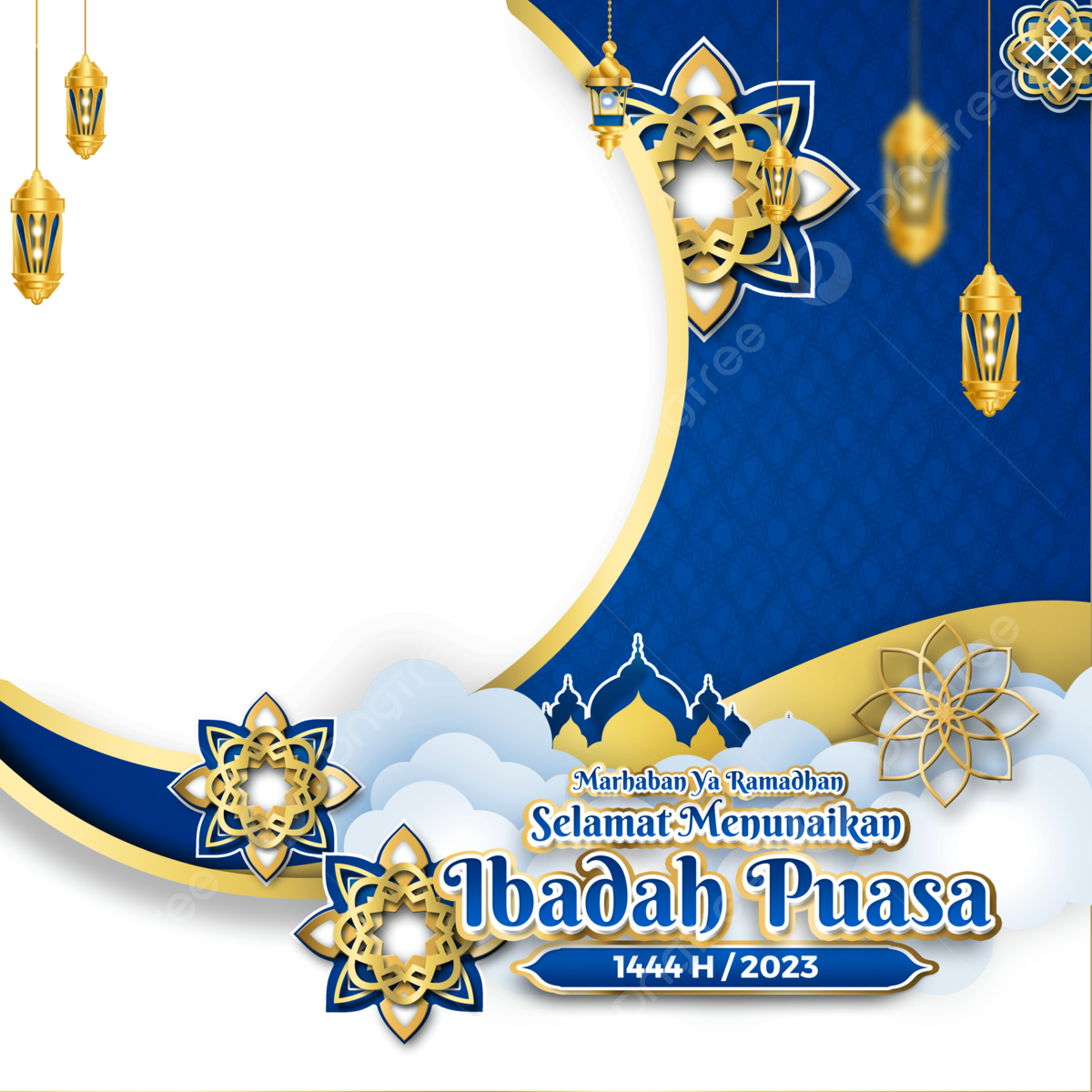 Twibbon Marhaban Ya Ramadhan 1444 H таҳун 2023 PNG